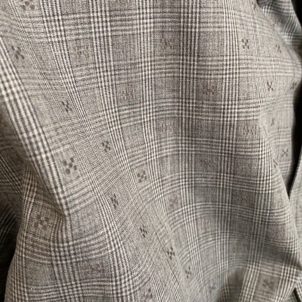 Allen Edmonds | Plaid Wrinkle Free Cotton Button Down Shirt Gray/Grey (L) - Picture 2 of 16
